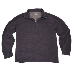 L.L. Bean Men's Dark Gray Half Zip Pullover Sweatshirt Size XL
